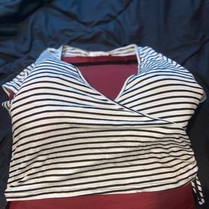Cross chest crop top